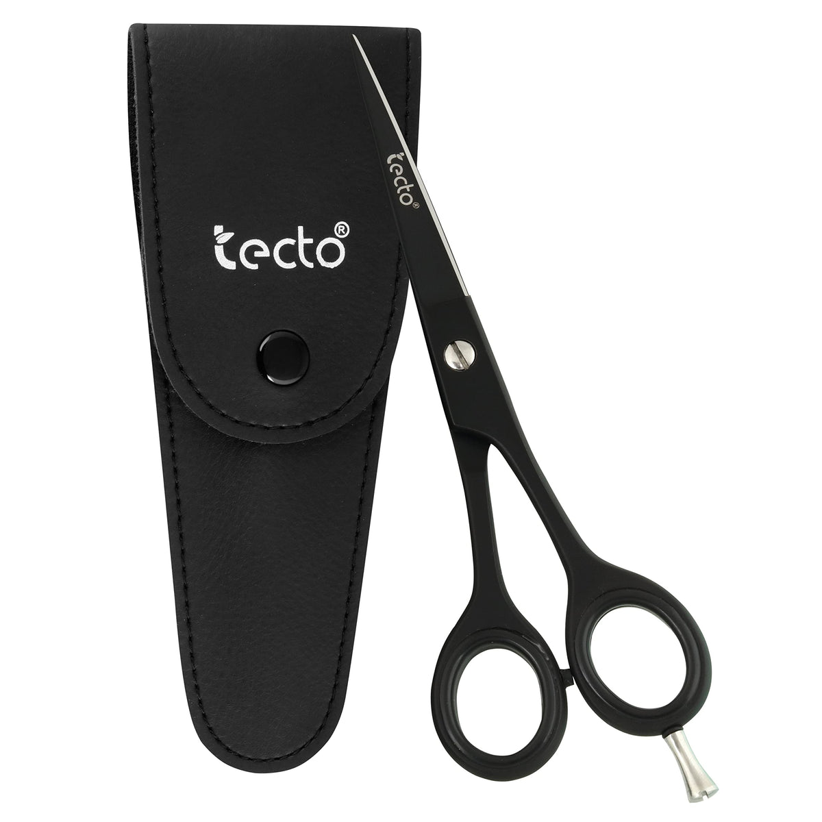 Tecto 6 inches Hair Dressing Scissors Sharp, Hair Cutting Scissor for Professional, Hairdressers Barbers Stainless Steel Hair Cutting Shears, Sharp Hair Scissors for Women, Men, Children and Adults (Black)