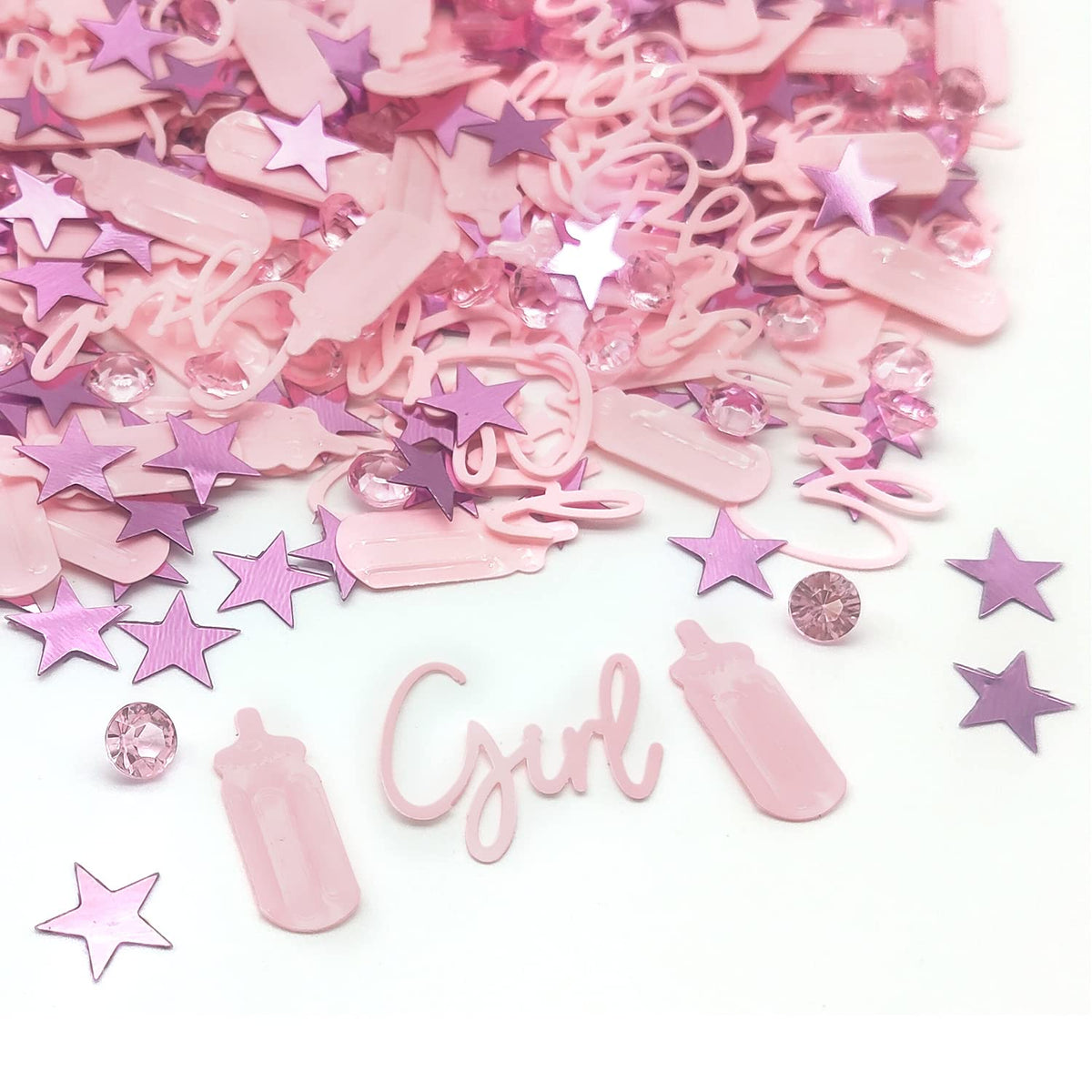 Baby Shower Confetti - Its A Girl, Glitter Confetti Sprinkles for Birthday Party Table Scatters Decoration, Table Scatter Confetti Baby Gender Reveal Jungle Birthday Decorations A3BSZX