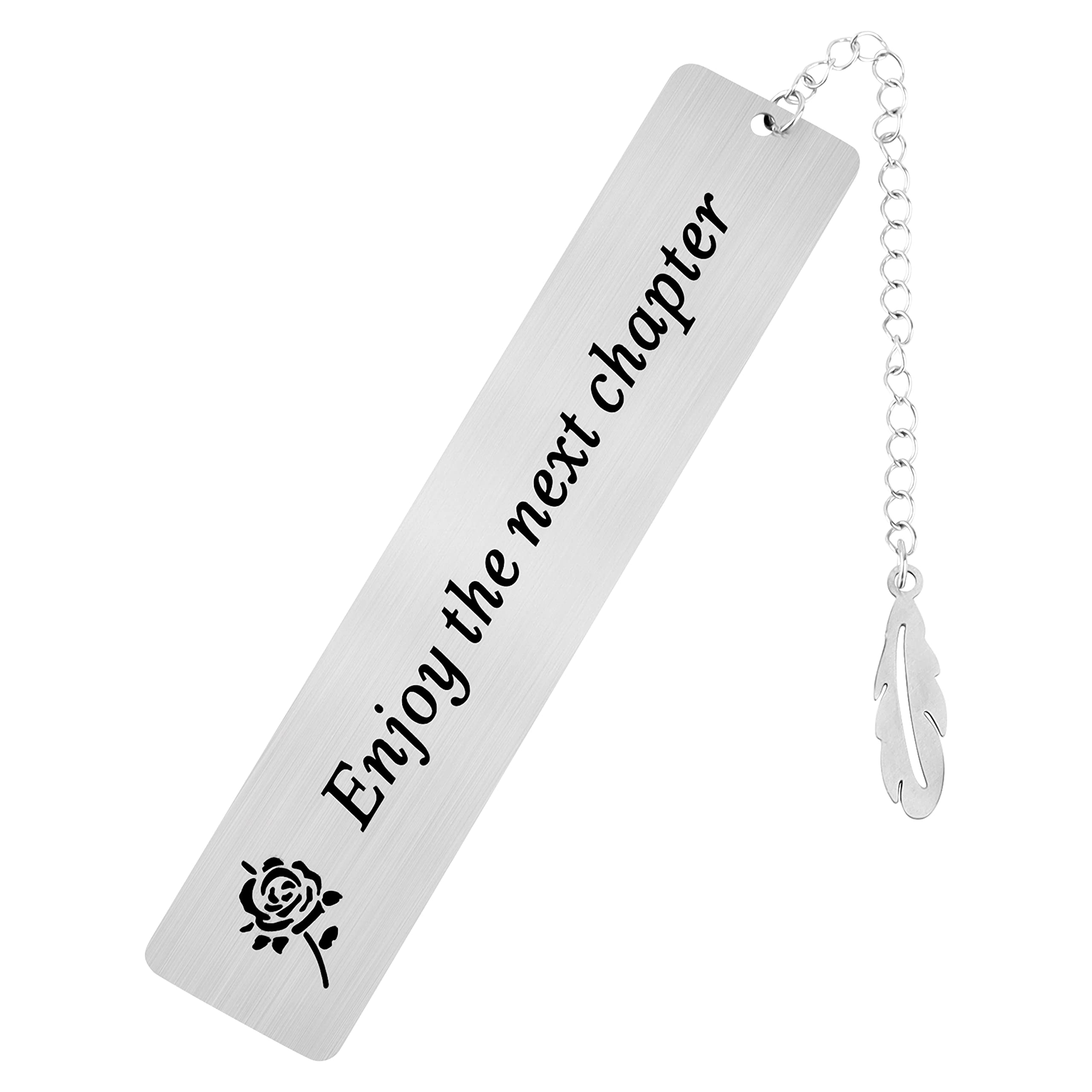 Shoppawhile Retirement Gifts for Women Leaving Gifts for Colleagues Thank You Teacher Gifts Bookmark (Stainless Steel-Next Chapter)