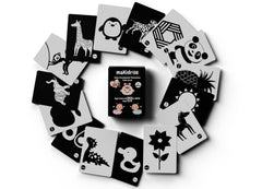 Newborn Essentials - Black and White Sensory Toys High Contrast Baby Sensory Cards Promotes Babies Visual Skills – Perfect Baby Essentials for Newborn & Sensory Toys for Babies 0-6 months by maKidrise