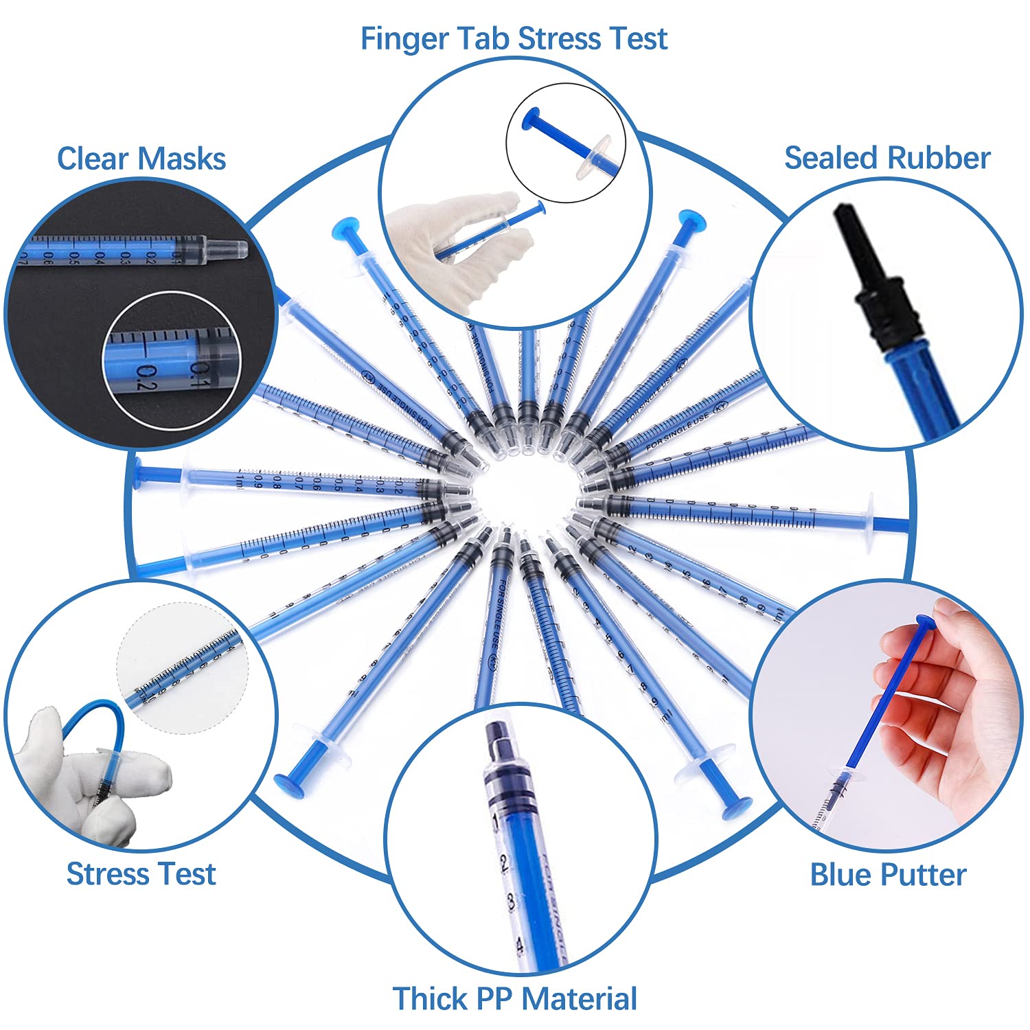 18Pcs 1ml Plastic Syringes with Caps, No Needle Syringe with Measurement Small Feeding Syringe Colostrum Syringes for Scientific Labs, Feeding Pets, Liquid Measuring or Refilling Multiple Uses Tools