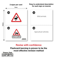 Theory Test Experts 128 Road Signs Flash Cards 2024 UK - Driving Instructor Approved - Driving Test Gifts For Teenage Boys & Girls 16-18 Years - Learner Driver Gifts 17th Birthday