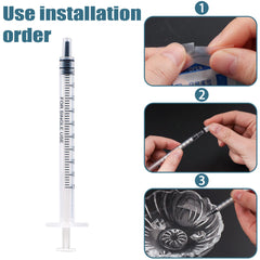 20Pcs 1ml Colostrum Syringe Plastic Syringes With Caps No Needle for Refilling and Measuring Liquids, Scientific Labs, Plant Watering, Pet Feeding ,Glue Applicator