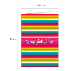 Set of 12 Congratulations Well Done Cards with 12 Different Designs (12 Set)