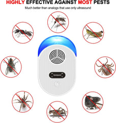 Ultrasonic Pest Repeller, Powerful Mouse Repellent plug in Pest Control - Ideal for Mice, Rats, Mosquitoes, Cockroach, Moths, Ants