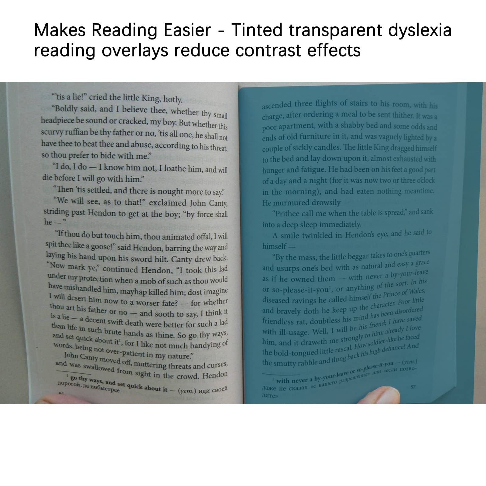 Blue Overlay for Dyslexia, A4 Coloured Overlays for Dyslexia for Visual Stress Relief Dyslexia Overlays for Reading Dyslexia Coloured Overlays Dyslexic Overlay for Children Dyslexia Reading