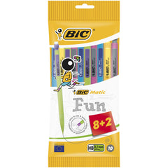 BIC Matic Combo Mechanical Pencils (Value Pack of 8, Plus 2 Free)