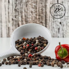 Premium Mixed Peppercorns 100g Whole Dried (Black, White, Red, Green) - by MariamPantry in Resealable Kraft Bag Pouch