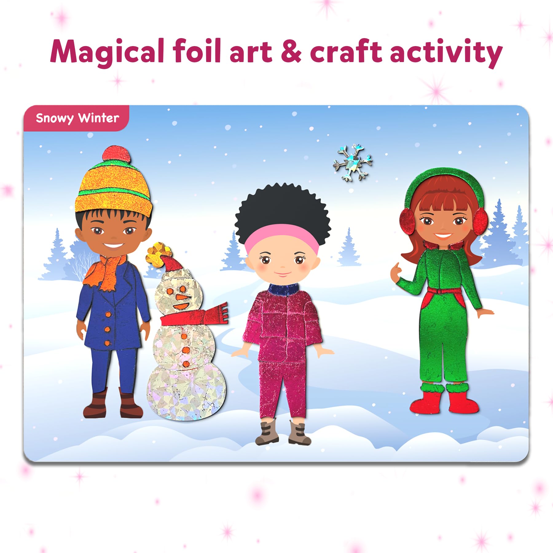 Skillmatics Art & Craft Activity - Foil Fun Dress Up, No Mess Art for Kids, Craft Kits & Supplies, DIY Creative Activity, Gifts for Girls & Boys Ages 4, 5, 6, 7, 8, 9, Travel Toys