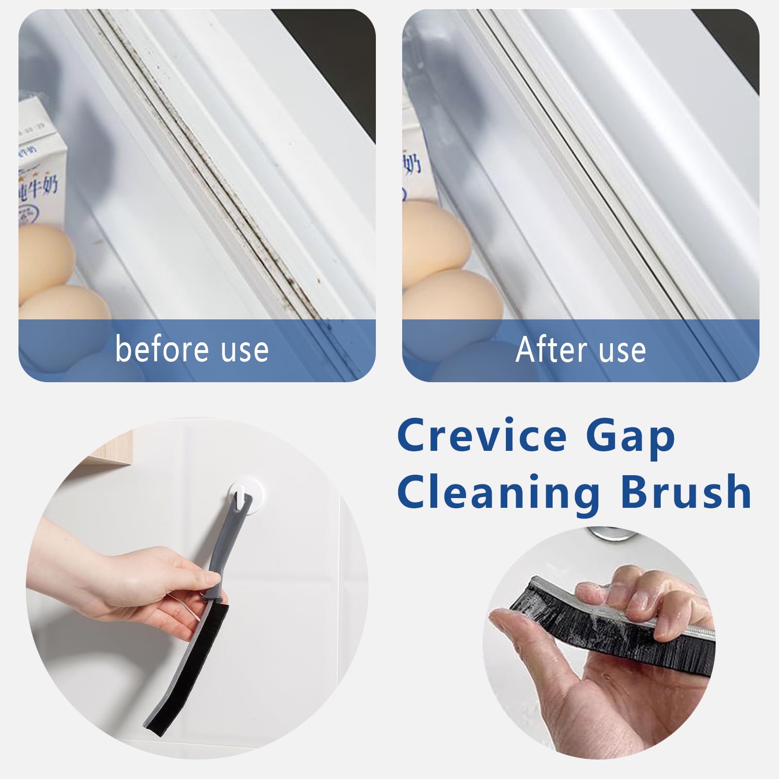 Crevice Cleaning Brush,5Pcs Bathroom Toilet Tile Door Window Groove Car Various Gap Cleaning Brush,Hard Bristle Scrubbing Narrow Crevice Cleaning Pro Tool,Small Cleaning Brush for Home Kitchen