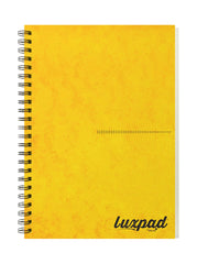 Silvine Luxpad A5 Memory Aid Yellow Paper Notebook - Lined (120 Pages)