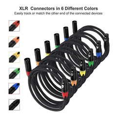 XLR Cable - Male to Female,For microphone,PA,Amplifier, Mixing Desk,Audio interface,instrument,DJ,DMX,powered Speaker System,stage lighting, balanced XLR, mic cable,Nylong Braided/PVC