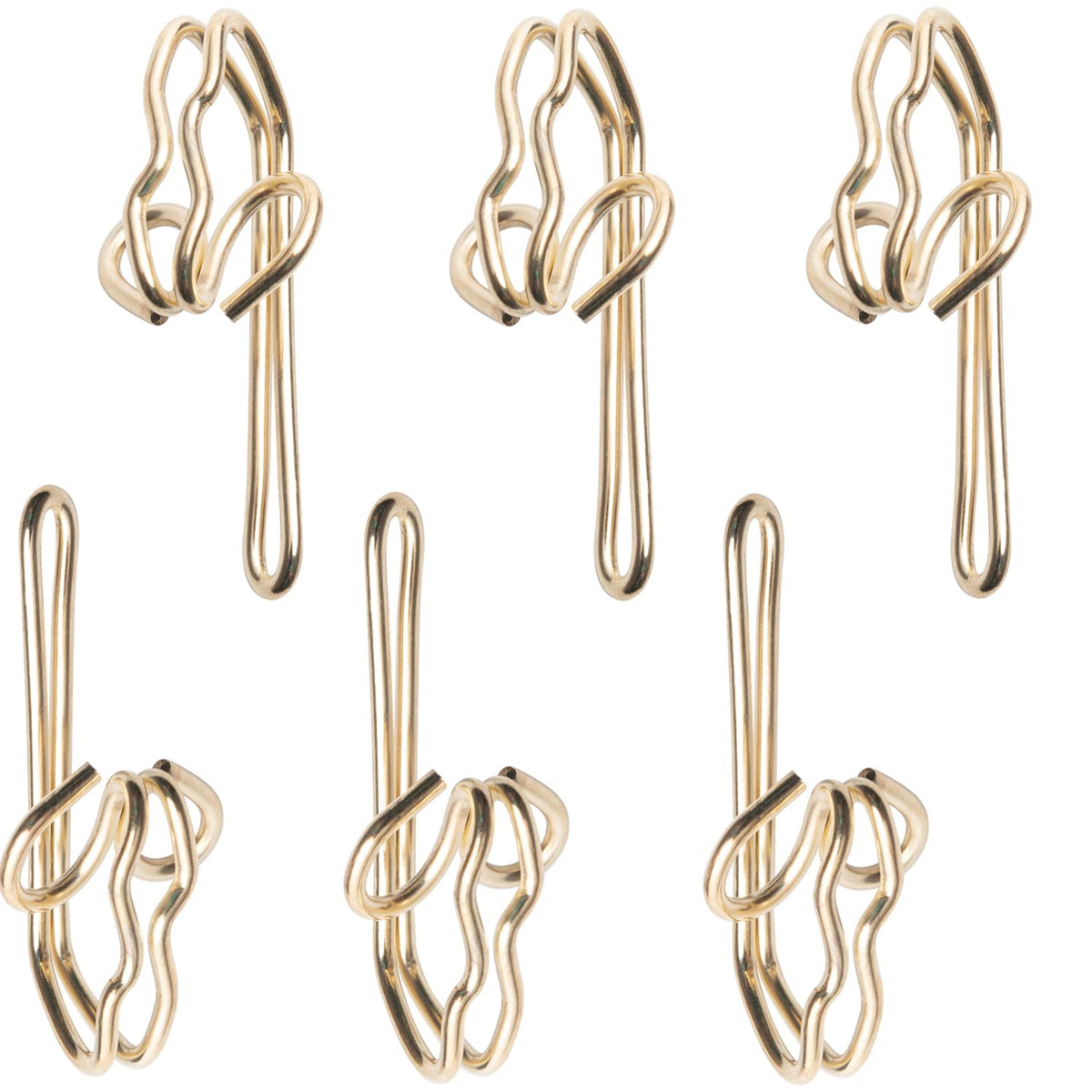 Curtain Hooks Metal Curtain Header Tape Drapery Hooks for curtains 2.9x1.2cm (100 Pack gold)……