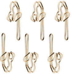 Curtain Hooks Metal Curtain Header Tape Drapery Hooks for curtains 2.9x1.2cm (100 Pack gold)……