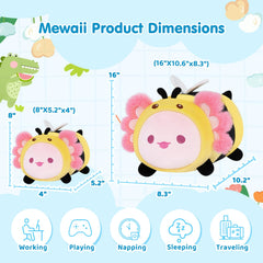 Mewaii 8'' Soft Small Fish Specks Plush Pillow Stuffed Animal Squishy Pillow - Fluffy Cuddle Plush Toy for Adults, Girls and Boys for Kids, Small Fish Spotted Cat, 8in/20cm