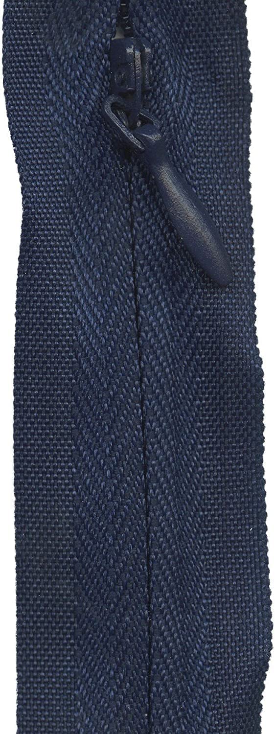 3 X Invisible Zips   Navy, 14 Inch / 35cm   Closed-Ended Concealed Zipper for Sewing by UMTMedia®