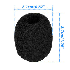 Lapel Headset Microphone Windscreens, Foam Microphone Covers, Mini Size, 15 Pack