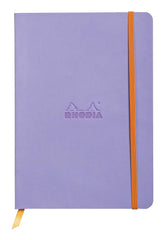 RHODIA 117459C - Iris Soft Notebook - A5 - Dotted Dot - 160 pages - Ivory Clairefontaine Paper 90 g/m - Bookmark, Elastic Closure - Faux Leather Cover - Rhodiarama Collection