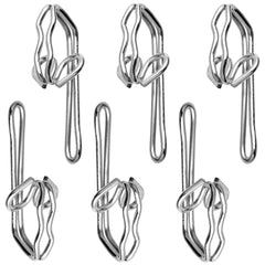 Curtain Hooks Metal Curtain Header Tape Drapery Hooks for curtains 2.9x1.2cm (50 Pack silver)…