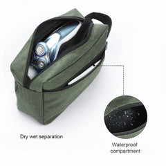 Toiletry Bag for Men, Etercycle Portable Travel Wash Bag, Waterproof Toiletries Cosmetic Organizer Bag, Gym Shaving Shower Bathroom Bag, Dopp Kit Make Up Bag with Handle (Green)