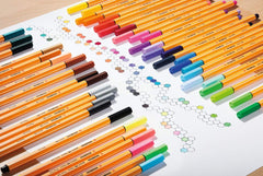 Fineliner - STABILO point 88 - Pack of 8 - Assorted Colours