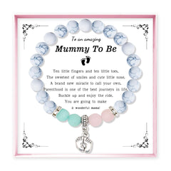 New Mum Gifts, Mum To Be Gifts Pregnancy Gifts for Mum Expecting, Mum Wish Bracelet From Daughter Son Mummy To Be Gifts for New Mums Baby Shower Gifts Baby Announcement First Time Mum Gift Present