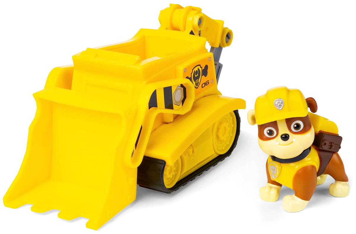 PAW Patrol, Rubble’s Bulldozer Vehicle with Collectible Figure, for Kids Aged 3 Years and Over