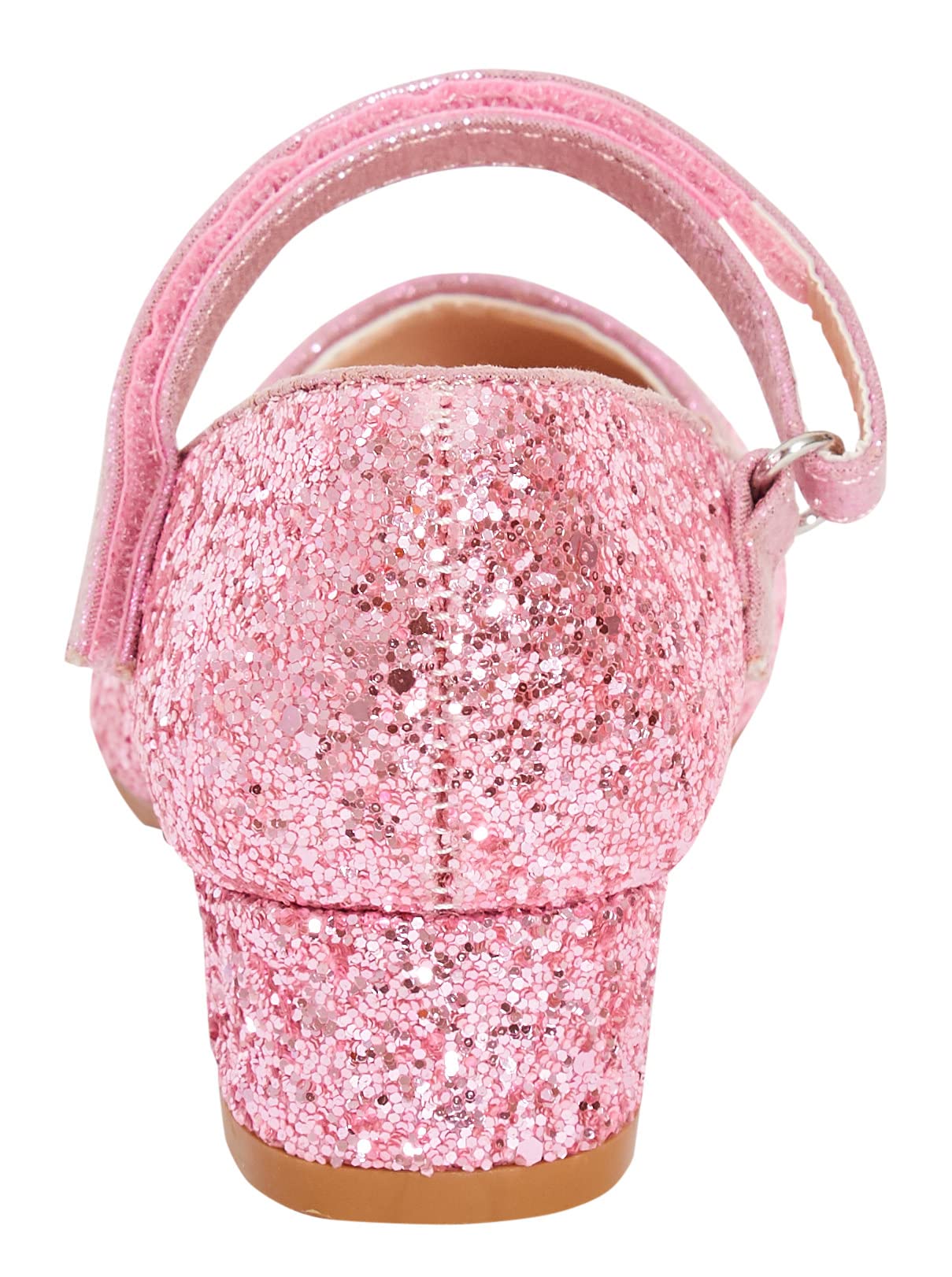 Lora Dora Girls Faux Leather Party Shoes Pink Glitter 1 UK