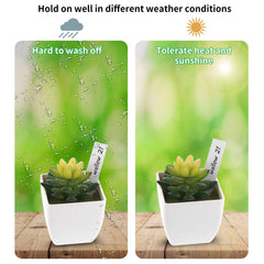 Cobee Reusable Plant Labels, Garden Plant Name Tags with Pens Waterproof Plastic Plant Labels for Outdoor Plants for Seed Herb Seedling Vegetable Flower Floral Potted Plants(White, 150 Pieces)