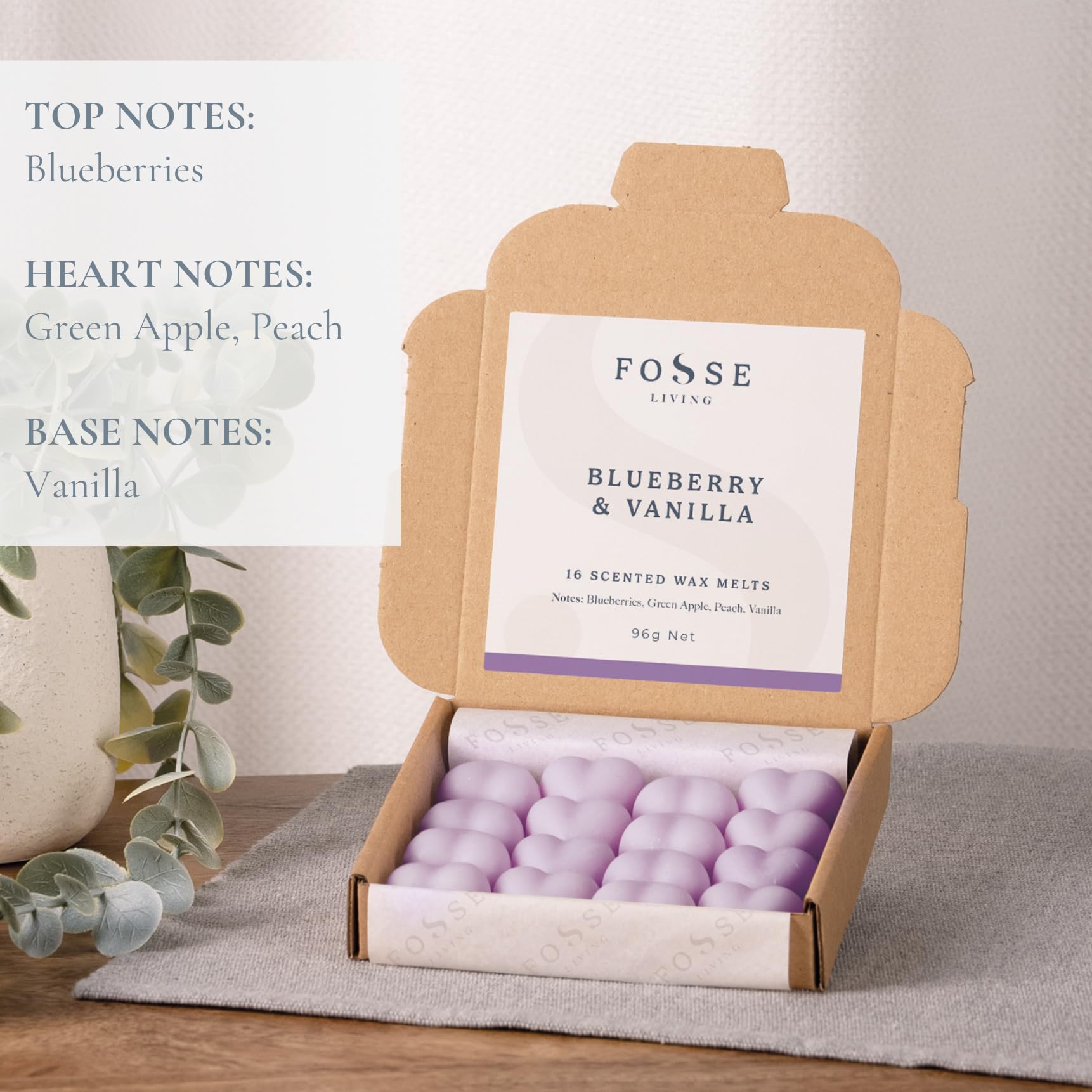 Blueberry and Vanilla Strong Scented Wax Melts 16 Pack - The Gift for Every Occasion – Made in The UK