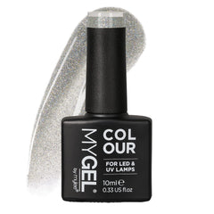 Mylee Gel Nail Polish 10ml [Frosty start] UV/LED Soak-Off Nail Art Manicure Pedicure for Professional, Salon & Home Use [Fine Glitters Range] - Long Lasting & Easy to Apply