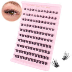 Sixstarhair Cluster Lashes D Curl 120 Clusters Individual Lashes 8-16mm Diy Individual Eyelashes Extenison Mega Volume Eyelash Clusters Natural Look Cat Eye Lash Extensions Diy at Home