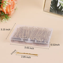 Laicky Bobby Pins, 200Count Blonde Hair Pins Hairpins with Box for Women Lady Girls Kids Hair Grips Invisible Wave Hairgrip Barrette Hairclip Bulk Hair Accessories (Blonde 5.2CM)