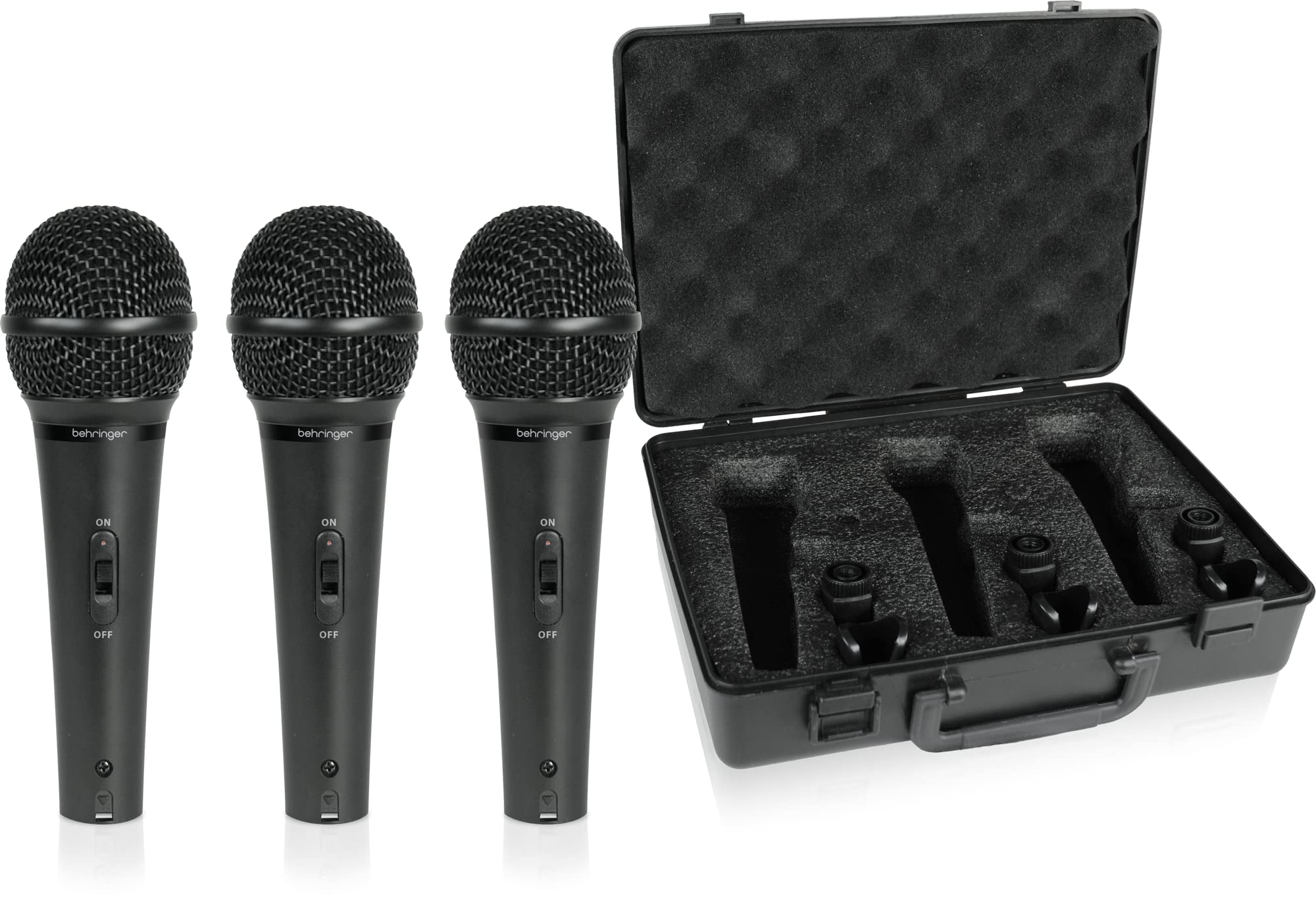 Behringer ULTRAVOICE XM1800S 3 Dynamic Cardioid Vocal and Instrument Microphones (Set of 3)