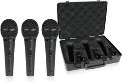 Behringer ULTRAVOICE XM1800S 3 Dynamic Cardioid Vocal and Instrument Microphones (Set of 3)