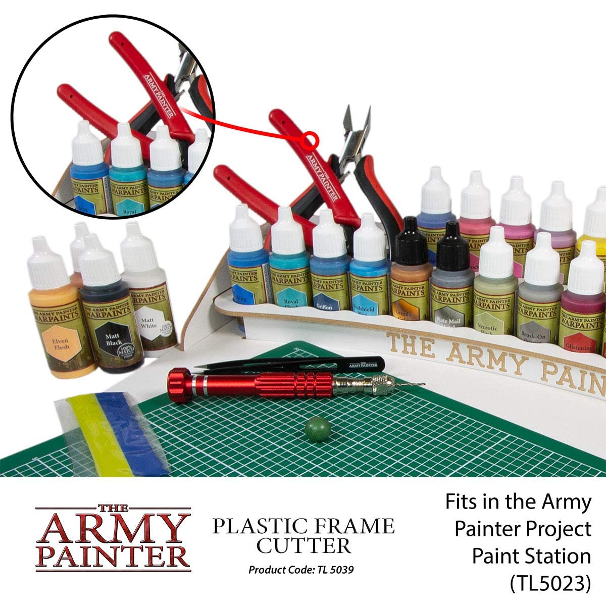 The Army Painter Hobby Tools Plastic Frame Cutter, Stainless Steel Model Flush Cutter, Side Snips, for Plastic Miniatures with Safety Grip Handle, for Miniature Fantasy Tabletop Wargaming