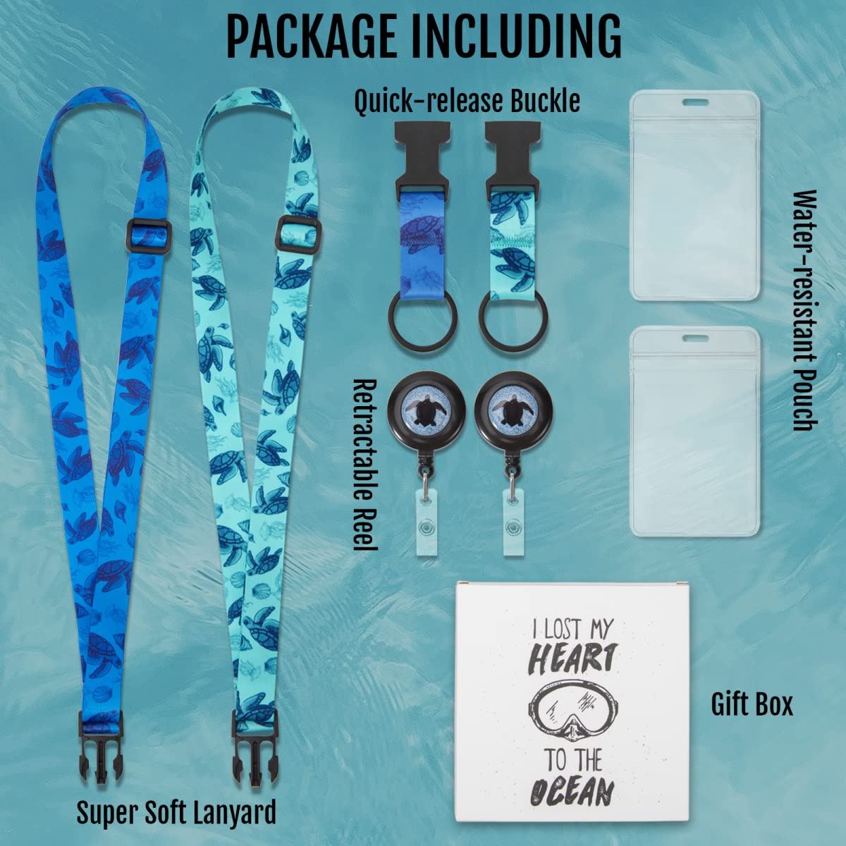 Cruise Lanyard, Adjustable Lanyard with Retractable Reel, Waterproof ID Badge Holder for Disney & All Cruises Ships Key Cards.