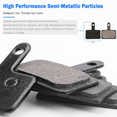 TUHDWJ 4 Pairs Disc Brake Pads, Bike Brake Pads, Bicycle Disc Brake Pads, Suitable for SHIMANO M515 M525 C501 C601 M415 M485 M465 M475 M495 M445 And Other Types Of Bicycle Disc Brake Pads