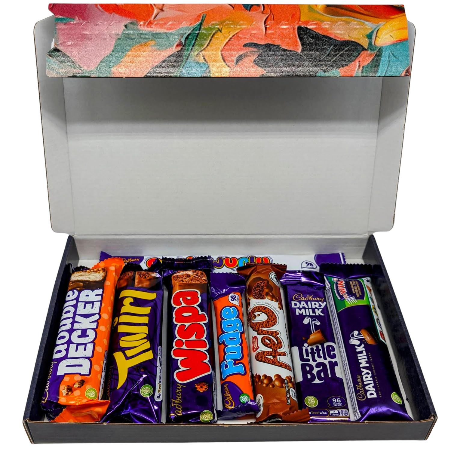 Happy Birthday Chocolate Gift Box - 8 Full Sized Bars - Perfect Letterbox Gift Hamper - Mixture Of Cadbury chocolate & Nestle Aero For Kids - Him and Her