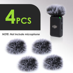 YOUSHARES Mic Wind Muff for DJI Mic - 4 Packs DJI Mic Windscreen, Mic Windshield Furry Cover Compatible with DJI Wireless Lavalier Microphone for Record Interview