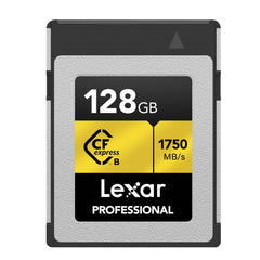 Lexar Professional GOLD Series 128GB CFexpress Card, Type B CF Card, Up to 1750MB/s Read, Adopt PCIe 3.0 and NVMe, Memory Card for Professional Photographer, Videographer (LCXEXPR128G-RNENG)