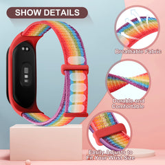 YCHDDER Solo Loop Nylon Strap Compatible with Xiaomi Mi Band 6 5 4 3/Amazfit Band 5,Lightweight Breathable Comfortable Adjustable Sports Replacement Strap for Xiaomi Mi Band 6 5 NFC for Women Men