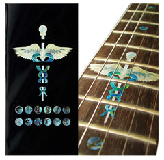 Inlay Sticker Fret Markers for Guitars - Caduceus (Snakes on a Sword),F-027CC