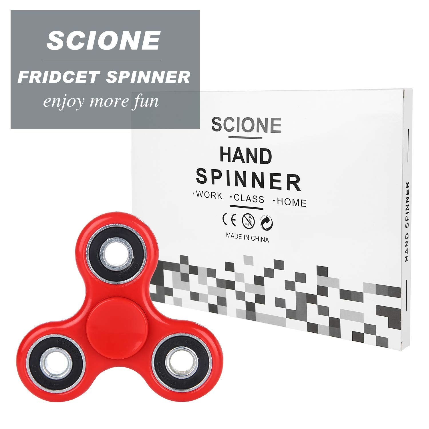 SCIONE Fidget Spinners 5 Pack for Kids Adults-Sensory Fidget Toys -ADHD Anxiety Toys Stress Relief Reducer Hand Spinner Graduation Gift Party Bag Fillers for Kids