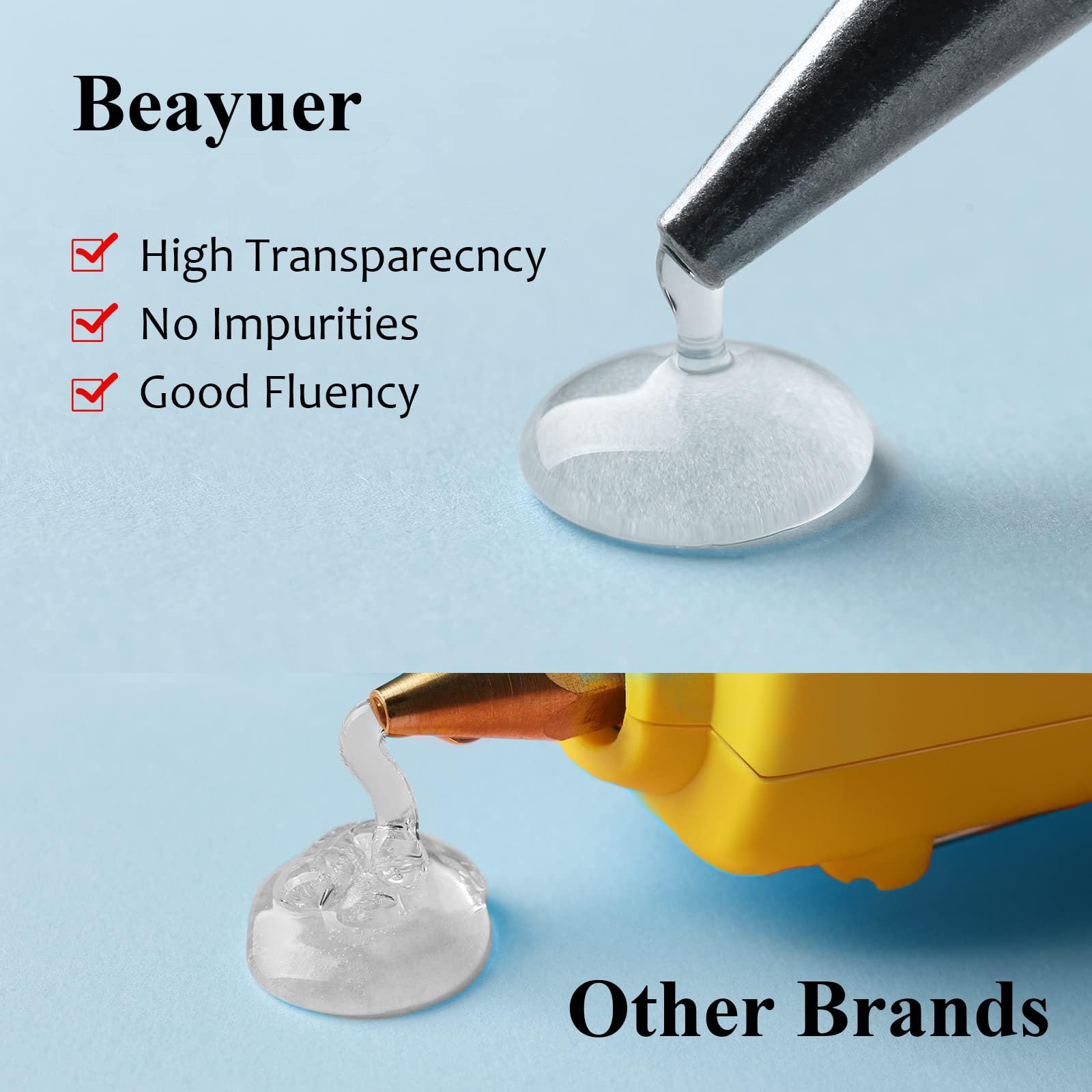 Beayuer Mini Hot Glue Sticks 7mm x 100mm 50 Pack for Most Small Hot Melt Glue Gun Clear Hot Melt Adhesive Sticks Perfect for DIY Craft Projects and Sealing