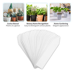 100 PCS Plastic Plant Labels Reusable Garden Plant Tags with Marker Pen, Plant Name Labels Seed Labels (2×10cm) for Outdoor Indoor Plants Herbs, Flowers, Vegetable, Plant Label Marker