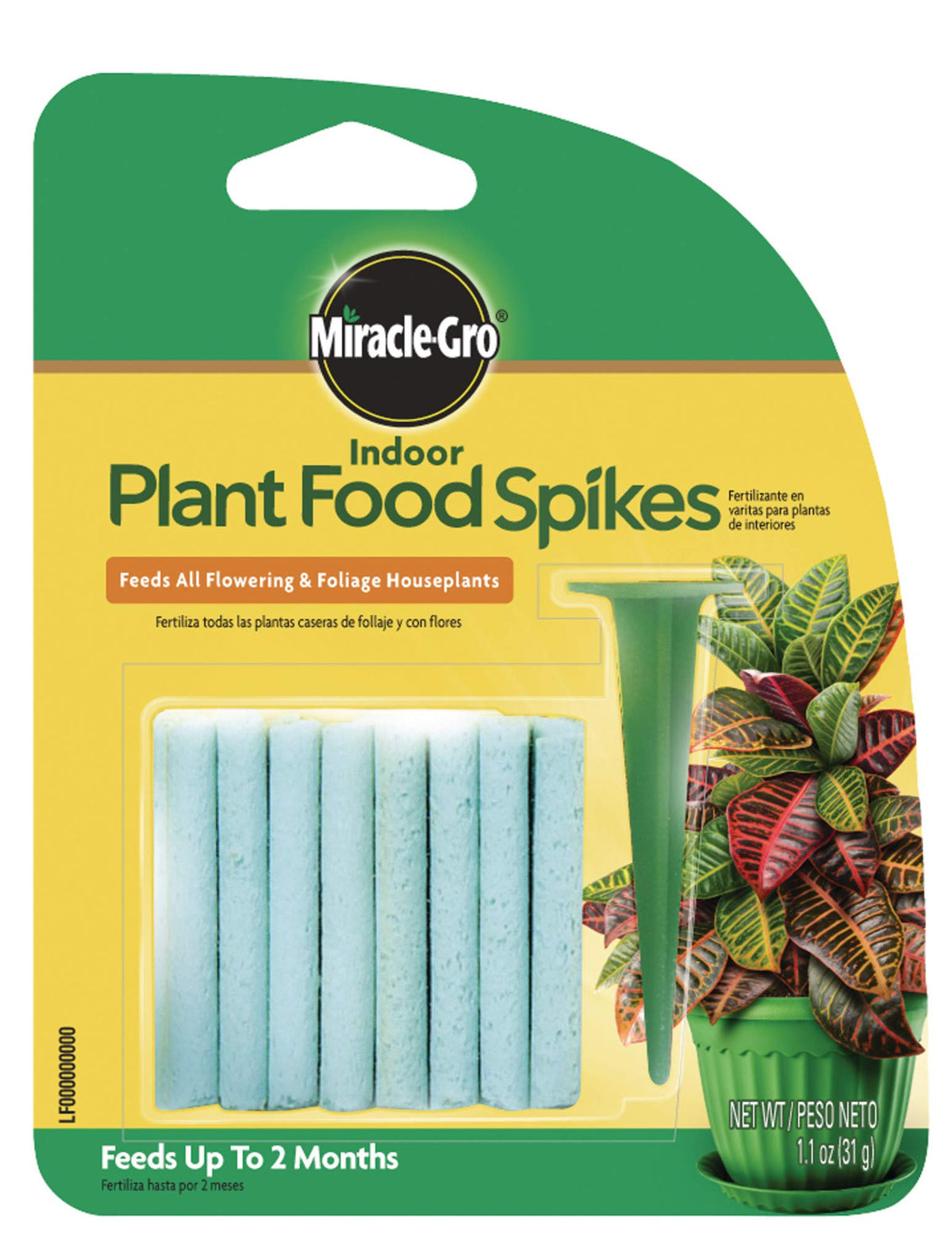 Miracle-Gro 1002522 Indoor Plant Food Spike, 1.1 Ounce