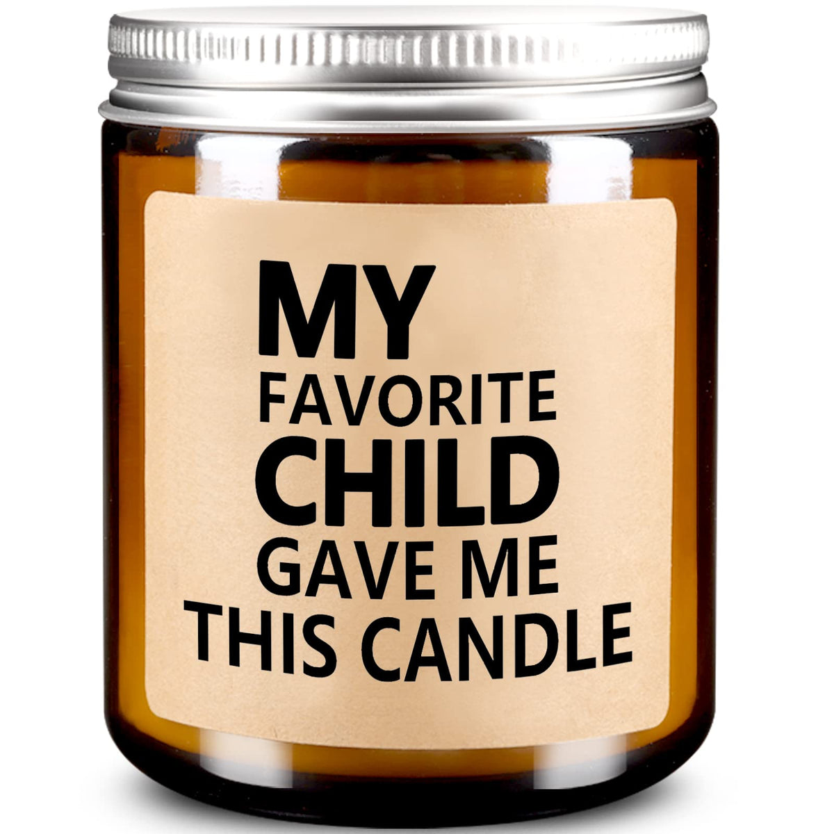 My Favorite Child Gave Me This Candle - Mom Candle with Candlesnuffer - Mothers Day Candles from Daughter - Gifts for Mom from Son on Birthday - Lavender Scented Candles for Mom