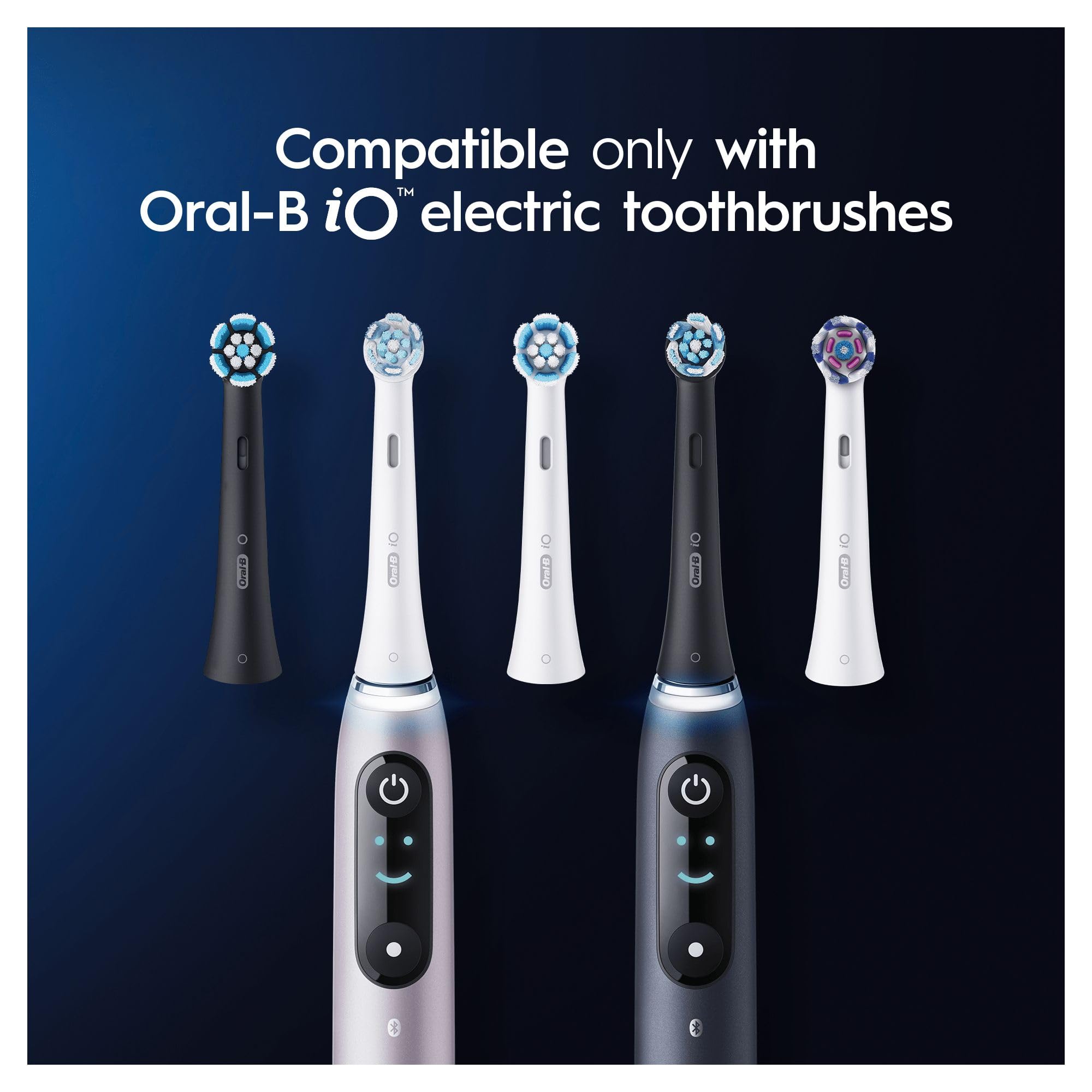 Oral-B iO Ultimate Clean Electric Toothbrush Head, Twisted & Angled Bristles for Deeper Plaque Removal, Pack of 8 Toothbrush Heads, Suitable for Mailbox, White