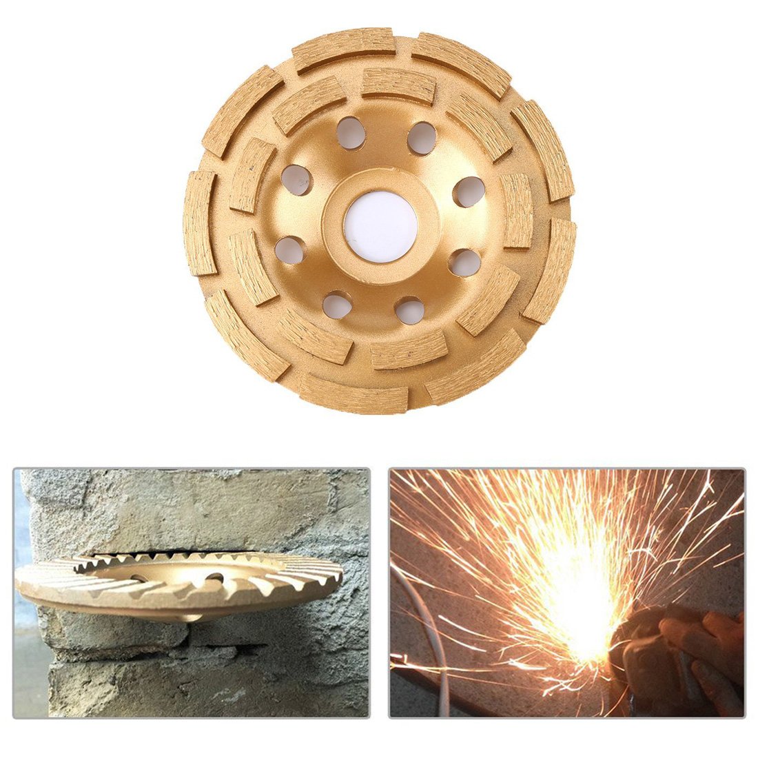 APLUS Grinding Wheel, Diamond Cup, 4-1/2 Inch (115mm) Angle Grinder Disc for : Concrete, Marble, Granite, Natural Stone, Cement